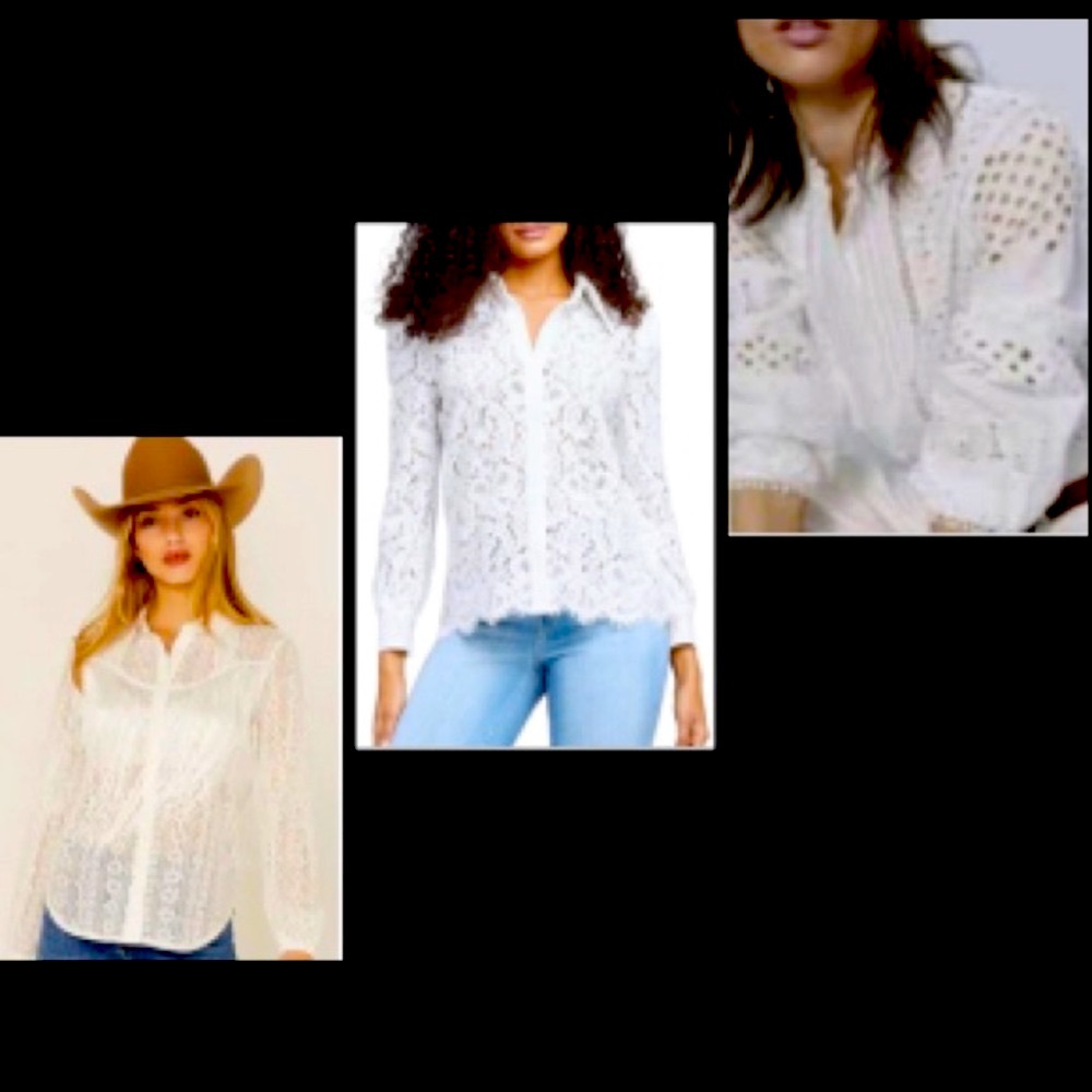 SOLD ☑️ LACE Button down top